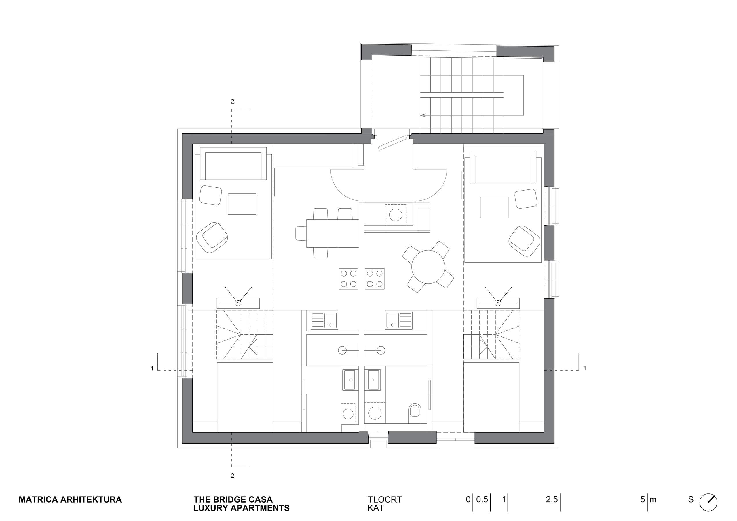Bridge Casa apartment tlocrt kat